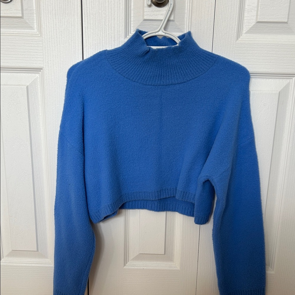 Zara Cobalt Blue Turtleneck Sweater